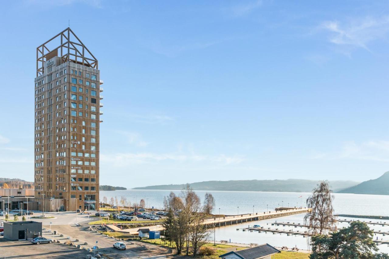 Mjos Tower Apartment - Lovely City View Sjusjøen 외부 사진