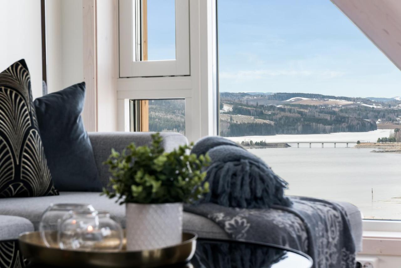 Mjos Tower Apartment - Lovely City View Sjusjøen 외부 사진